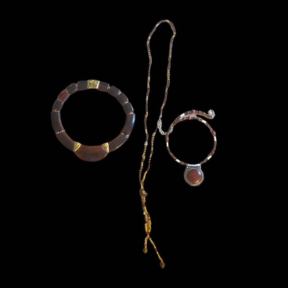 Vintage jewelry from the 80s Brown
